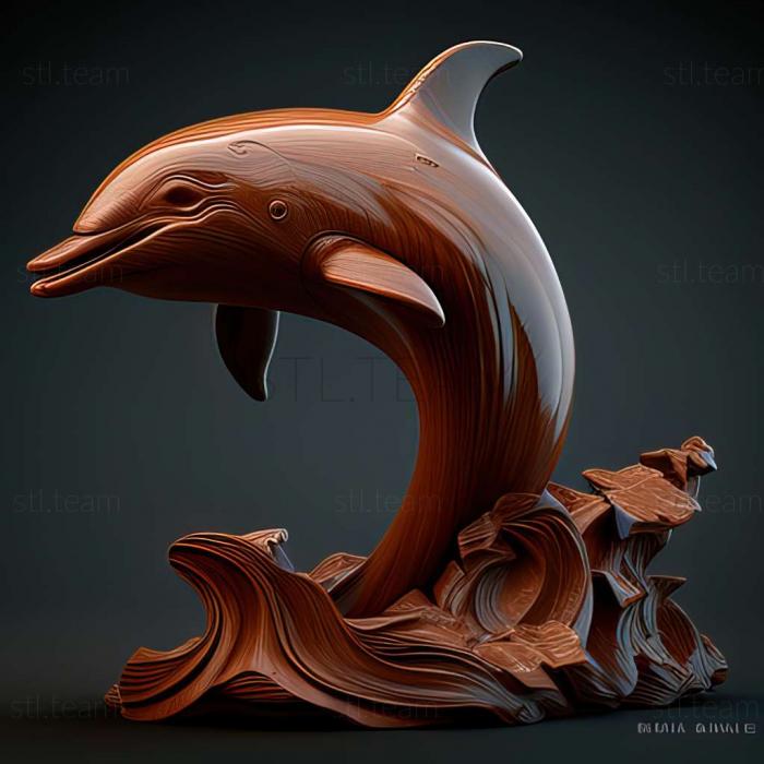 3д модель дельфина